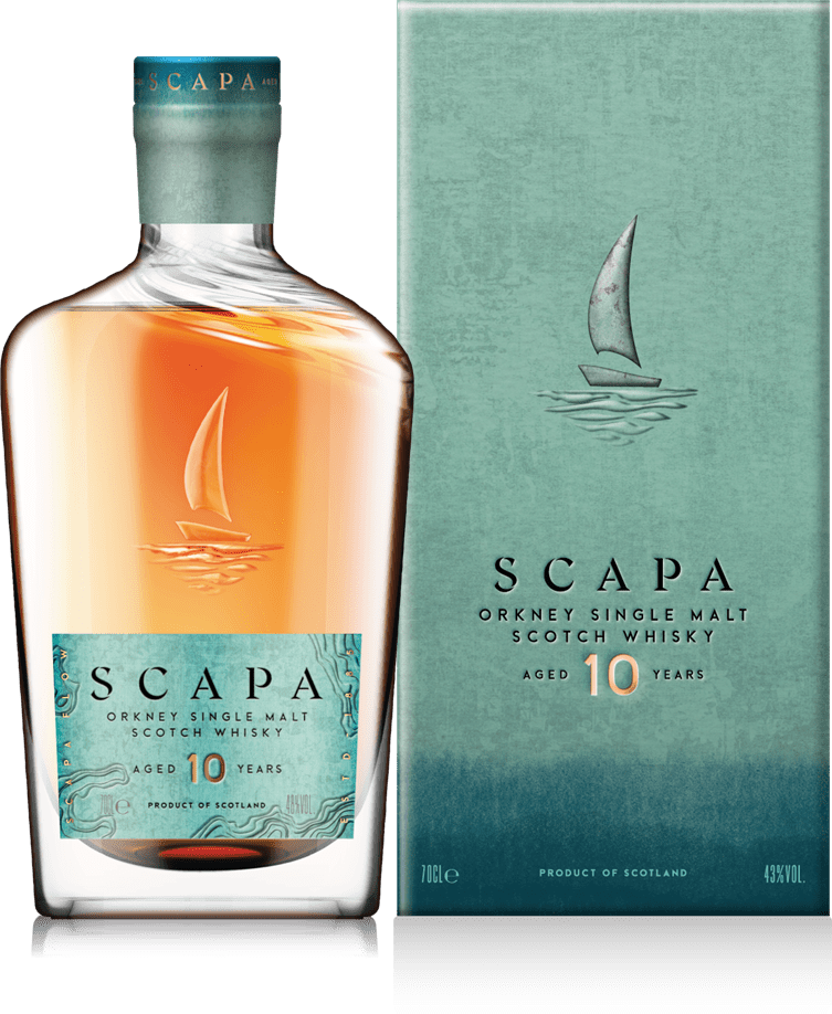 Scapa 10 Year Old Bottle with Box Packaging