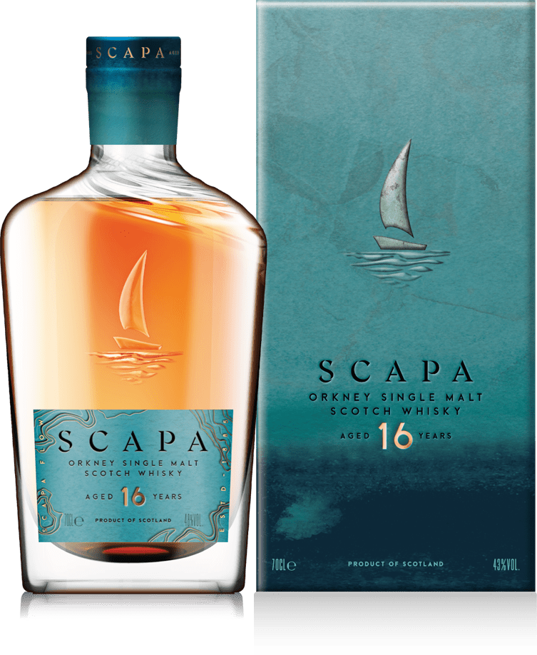 Scapa 16 Year Old Bottle with Box Packaging